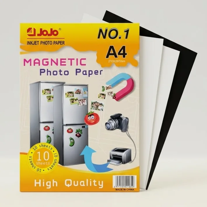 ورق صور مغناطيسي JoJo A4 عالي الجودة للطابعات النفاثة  - عبوة 10 قطع