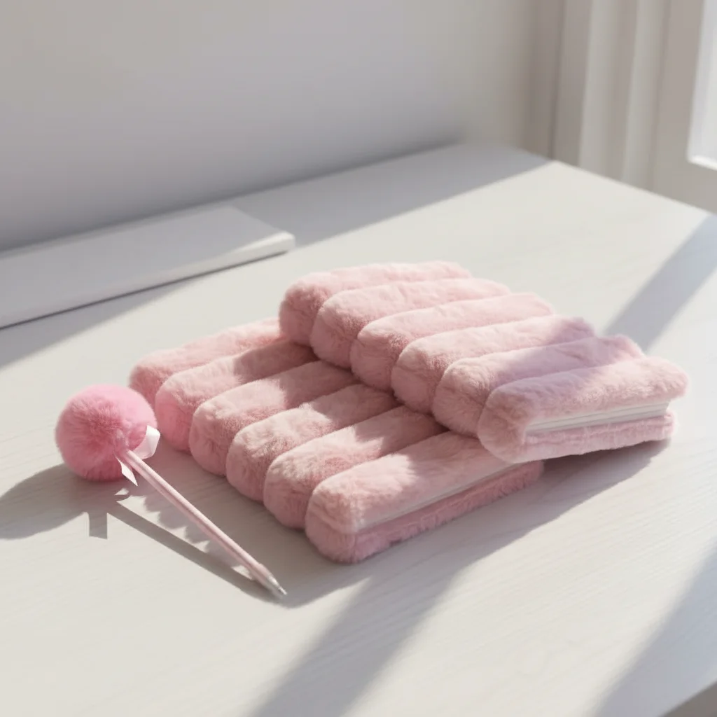 دفتر فرو فاخر مع قلم بوم بوم – وردي & أزرق