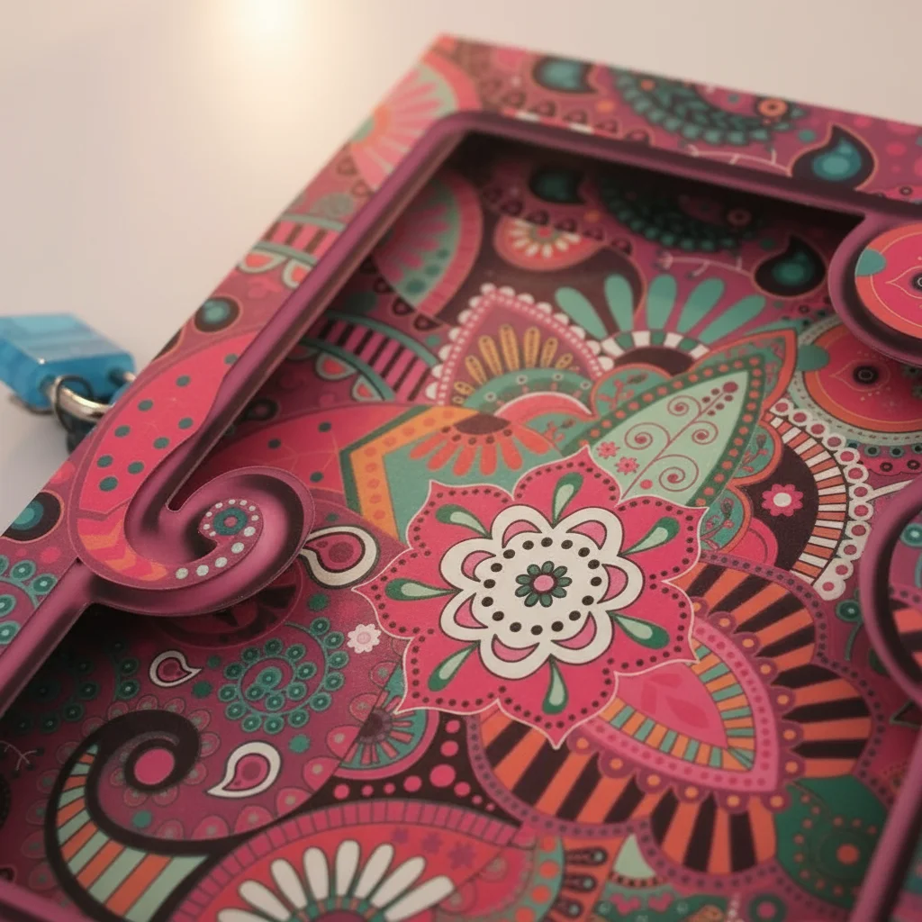 مذكرة A6 بوهيمية بقفل سري - دفتر ملاحظات مدمج.