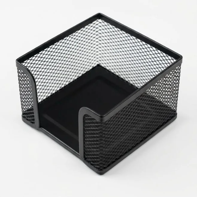 حامل ملاحظات ورقية مكتبي شبكي - أسود