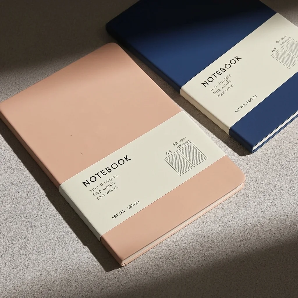 دفتر ملاحظات A5 بغلاف مطفي فاخر – 4 ألوان عصرية