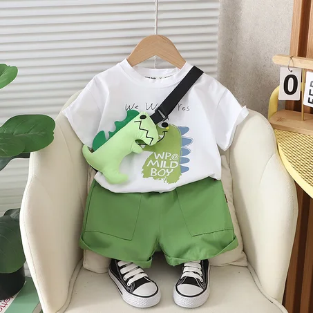 Dinosaures de dessin animé 3D en coton 100 % pour enfants