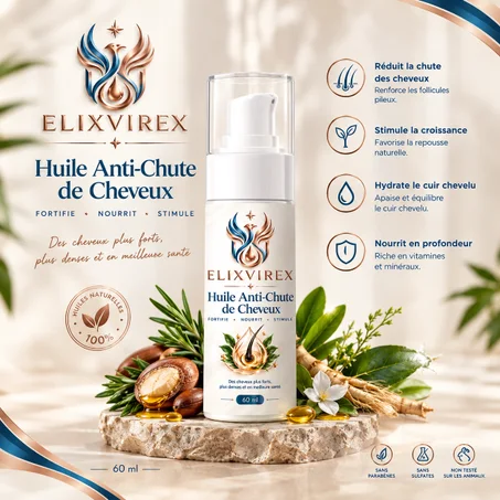 ELIXVIREX – Huile Anti-Chute de Cheveux | 60ml