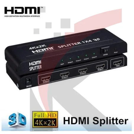 HDMI Spliter 1 x 4 4K Avec Adaptateur 5V