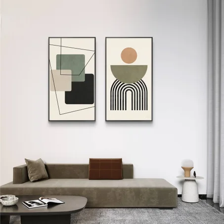 Duo Abstrait scandinave et moderne