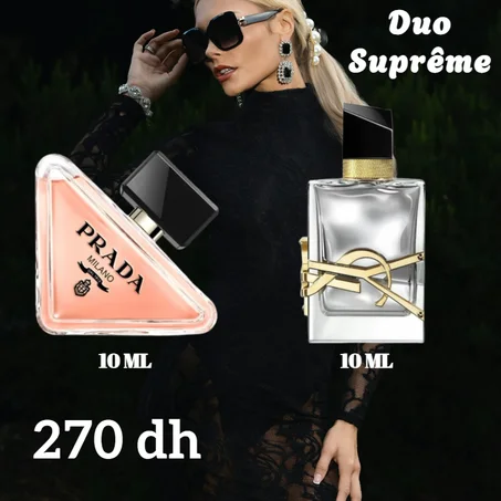 duo suprême  10 ML prada paradoxe + 10 ML ysl libre platine absolu