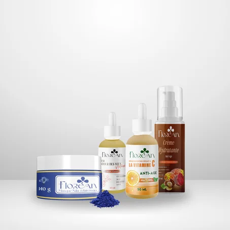 مجموعة العناية بالبشرة + كريم تفتيح بمسحوق النيلا  الطبيعية  % 100