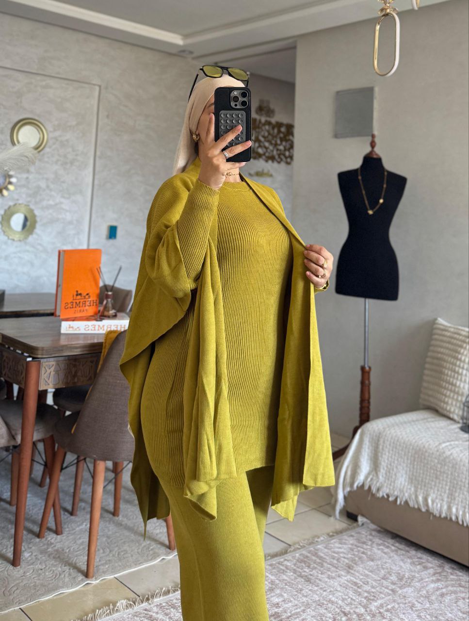 Ensemble 3 pièces uni Taille standard