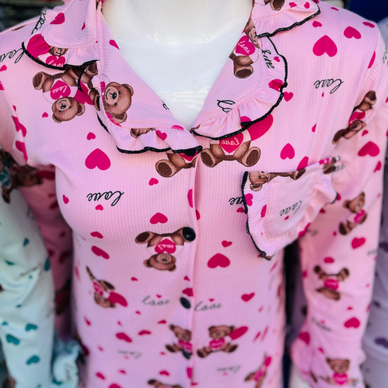 🌸 “Pyjama Cocooning Oursons – Collection Tendresse”