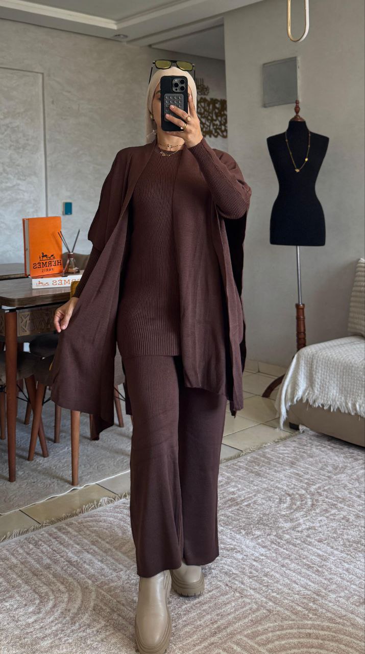 Ensemble 3 pièces uni Taille standard