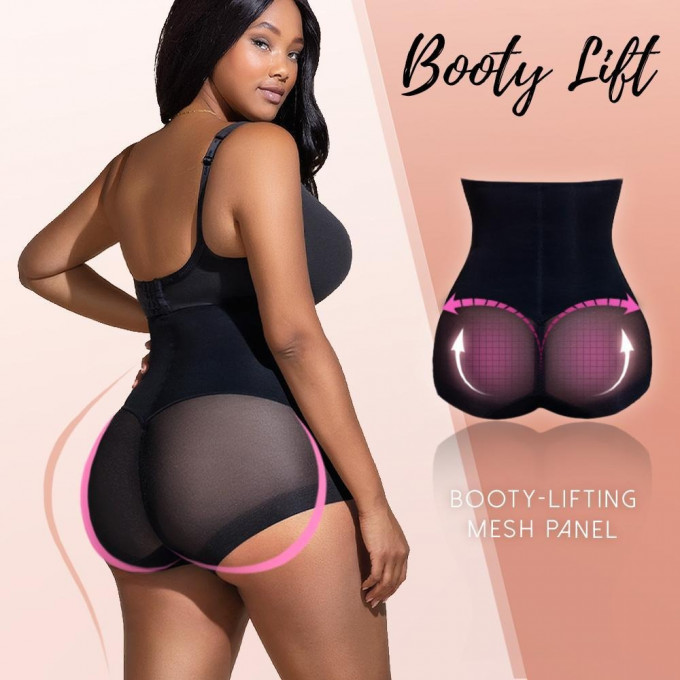 Shaping garments to control the abdomen, lift the buttocks, shape