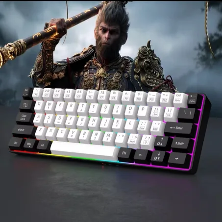لوحة مفاتيح ألعاب 60% RGB مقاومة للماء ومريحة أنيقة و مقاومة
