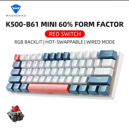 لوحة مفاتيح Machenike K500-B61 أناقة بحجم صغير