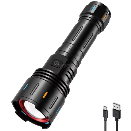 Lampe Torche LED Haute Puissance – Rechargeable USB & Ultra Résistante