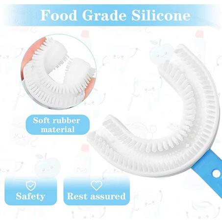 🦷 فرشاة أسنان الأطفال بتصميم U: تنظيف ممتع وفعال للصغار! Kids ToothBrush U-Shaped - Heart