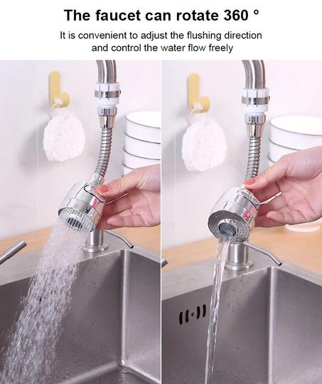 🚿 رأس صنبور المطبخ المتطور: تدفق مزدوج ودوران 360 درجة لتوفير المياه!  Kitchen Faucet Head