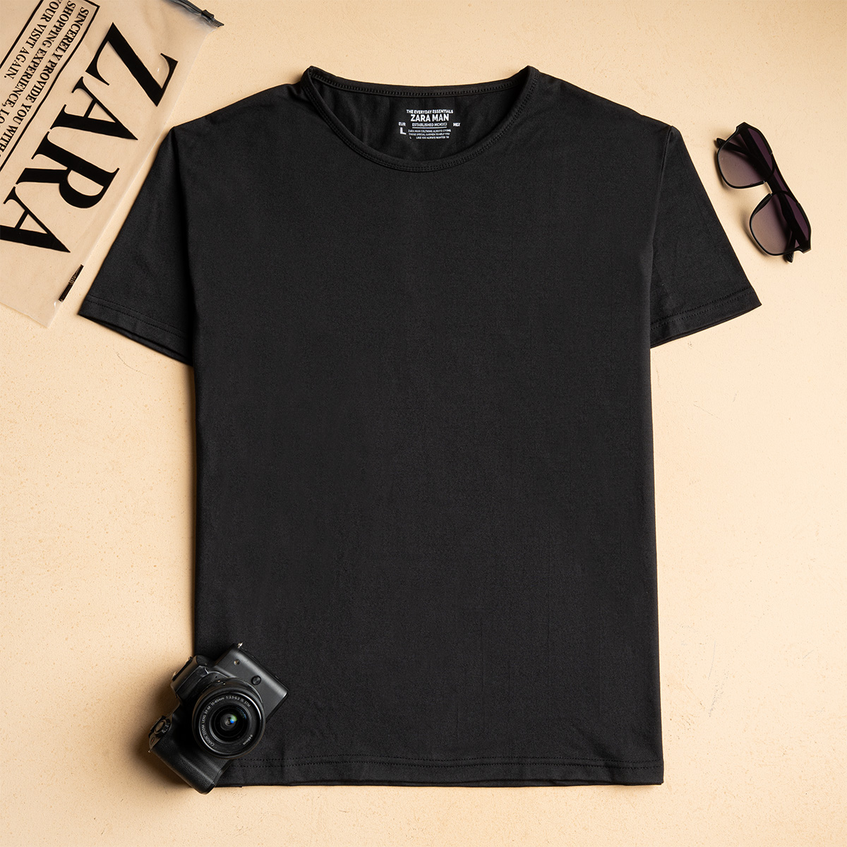 Zara تيشرت نص كم