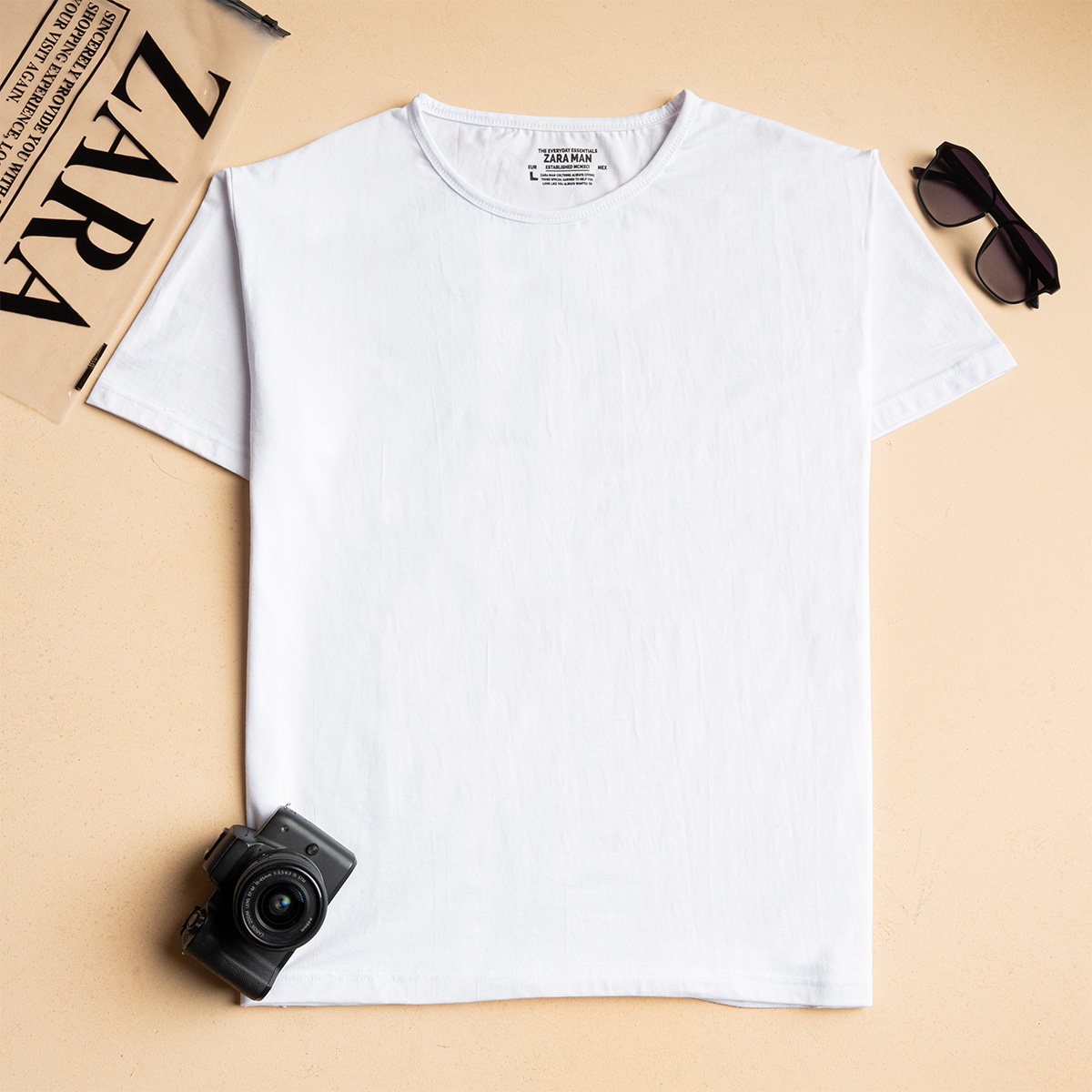 Zara تيشرت نص كم