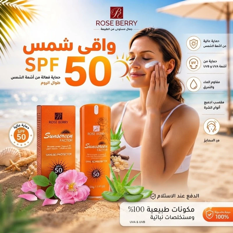 واقي الشمس Rose Berry SPF 50