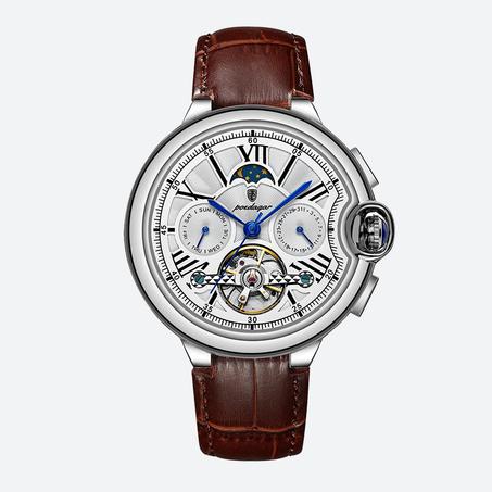 ساعة (Poedagar - Space) اتوماتيك جلد بقري طبيعي ضمان لمدة سنة ياباني اصلي