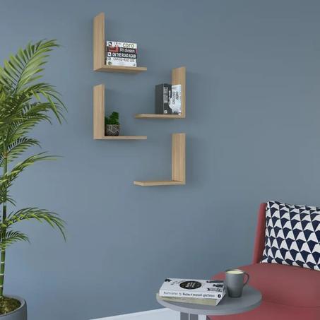 4 étagères en forme L