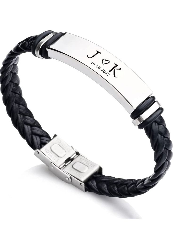 Bracelet en cuir gravé selon ton choix