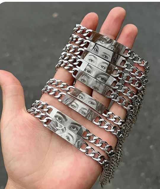 bracelet Gravé avec l’image de tes yeux