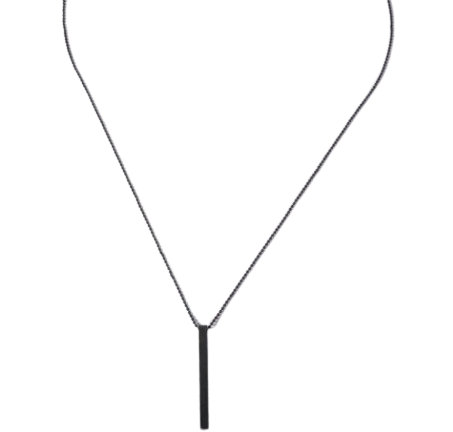 Collier Barre Gravée Verticale