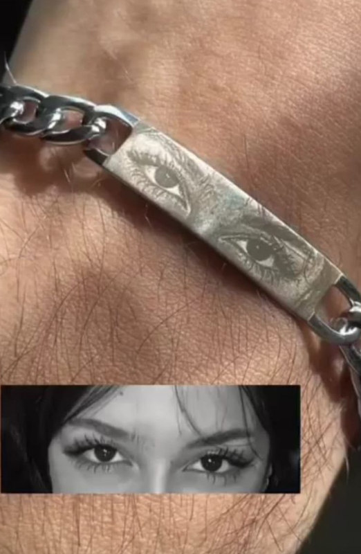 bracelet Gravé avec l’image de tes yeux
