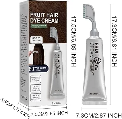 Fruit-flavored hair dye cream