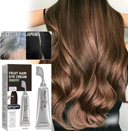 Fruit-flavored hair dye cream