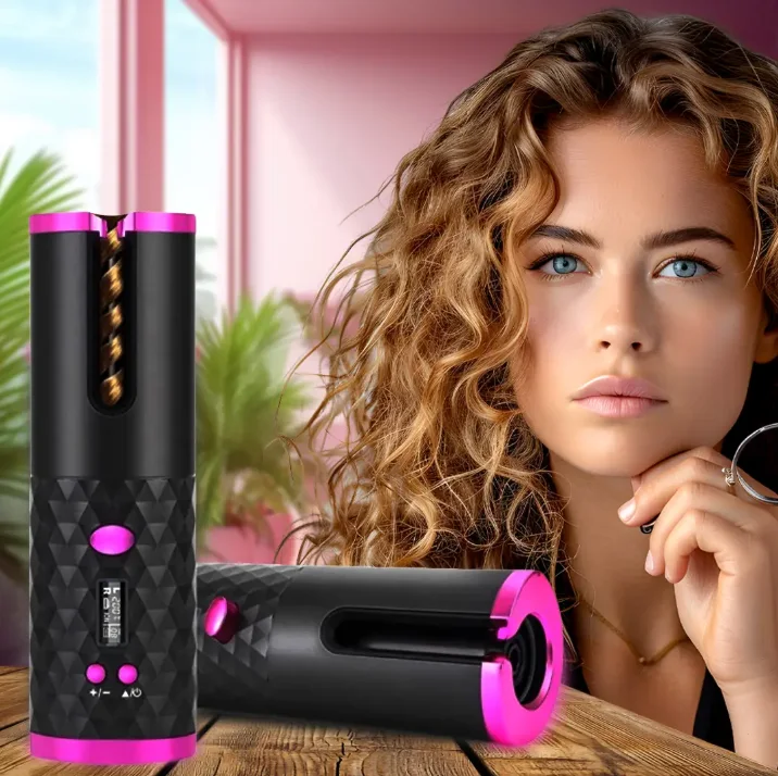 Cordless automatic hair curler