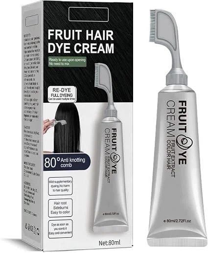 Fruit-flavored hair dye cream