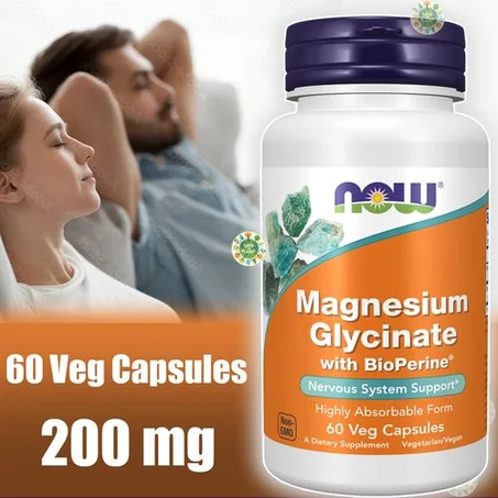 NOW Foods, Glycinate de magnésium avec BioPerine®, 60 capsules