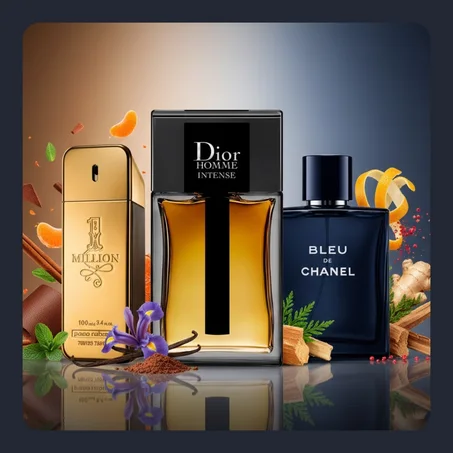 dior homme intense 10ml +one million 10ml + blue chanel 10ml
