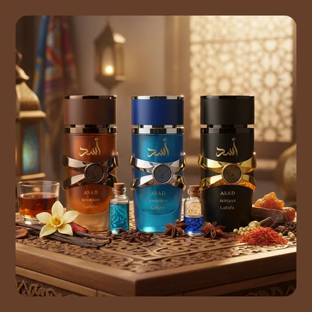asad lattafa 100ml - asad bourbon100ml -asad zanzibar 100ml