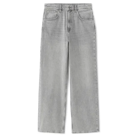 Jean Gris Minimaliste – Coupe Droite & Style Épuré