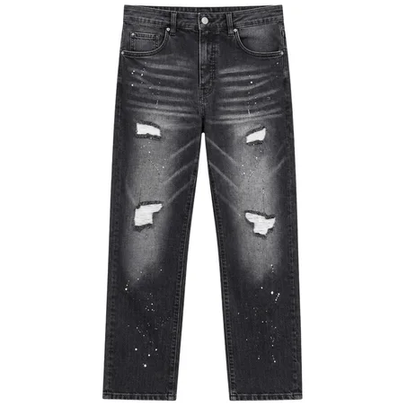 Jean Ripped Noir Délavé – Style Urbain & Confort