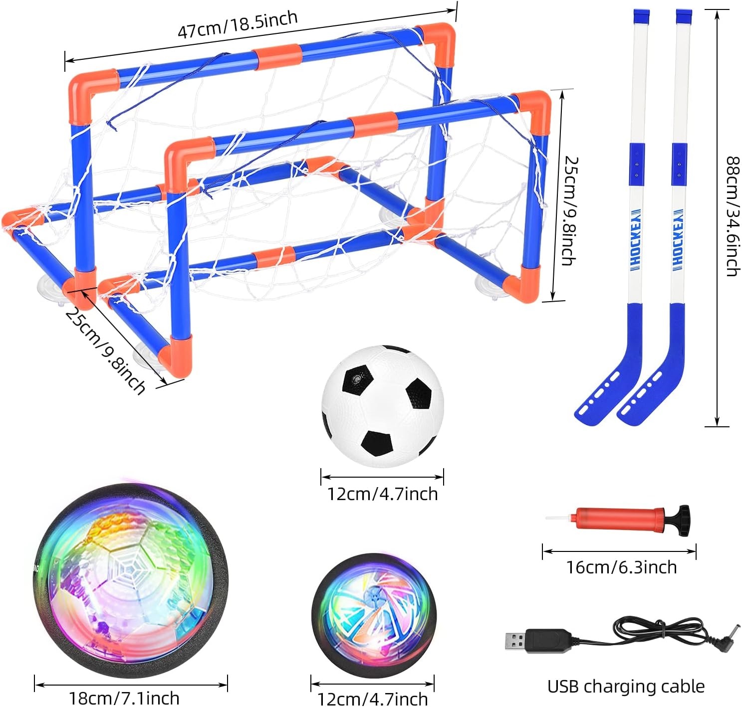 3 in 1 Soccer Hockey Set