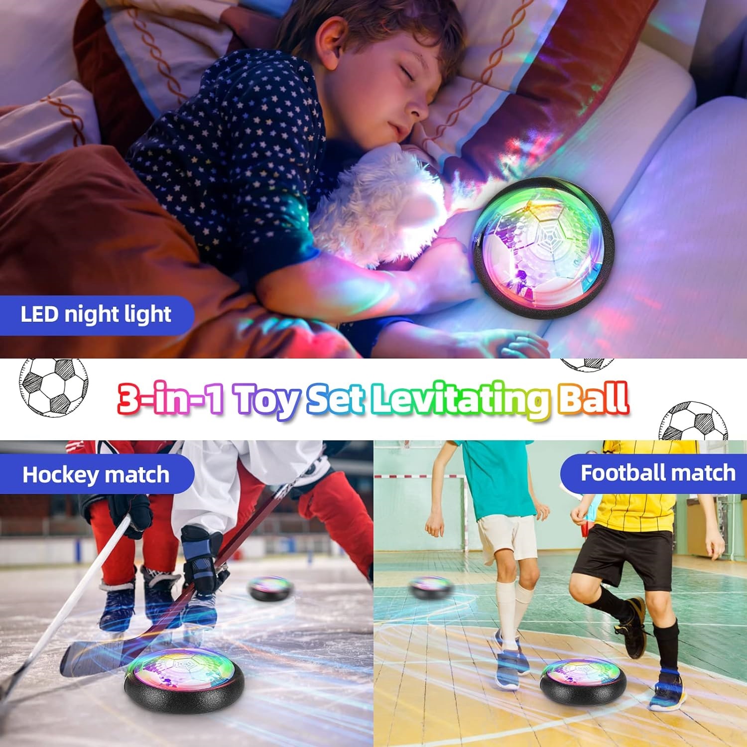 3 in 1 Soccer Hockey Set