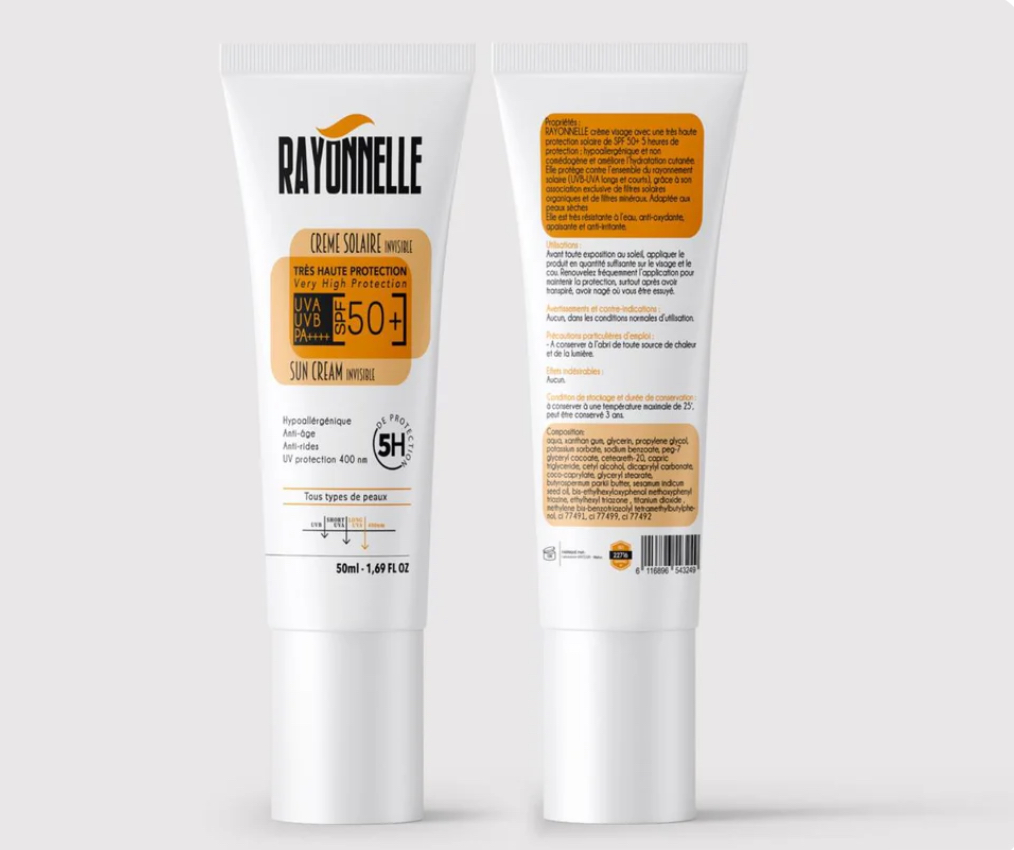 Rayonnelle SPF50+ invisible  واقي الشمس لا يرا