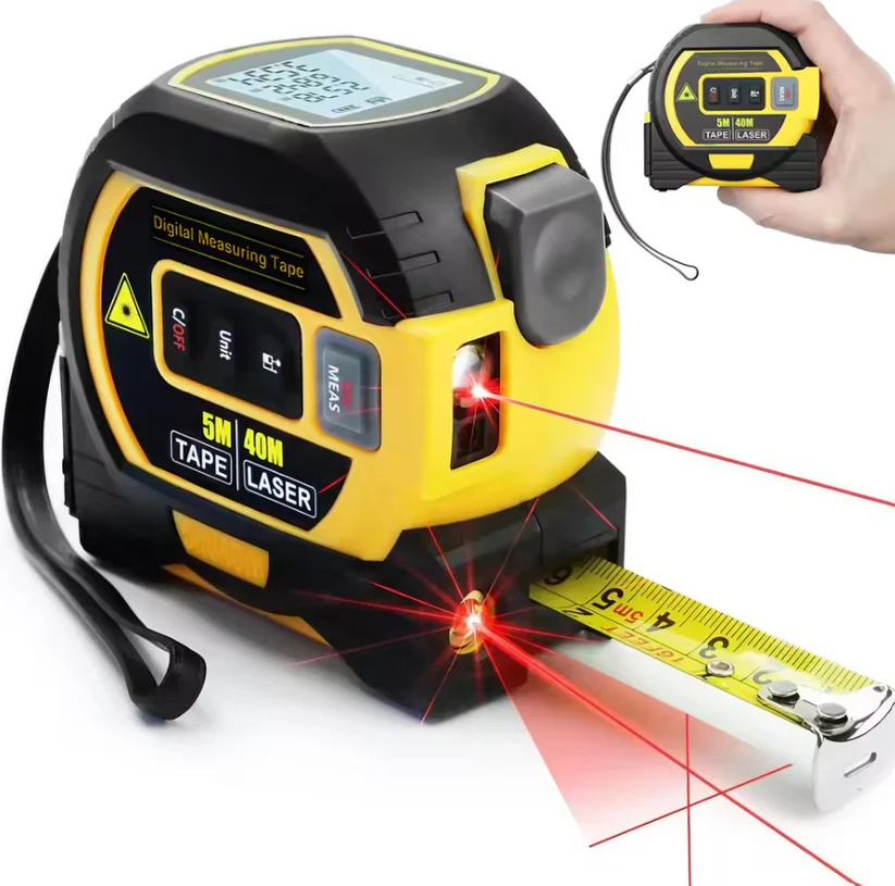 Mètre Laser Numérique 3 in 1 avec ligne laser croisée