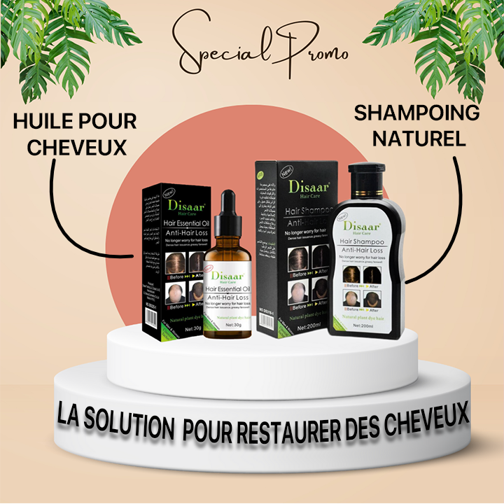 Disaar huile capillaire et shampoing naturel