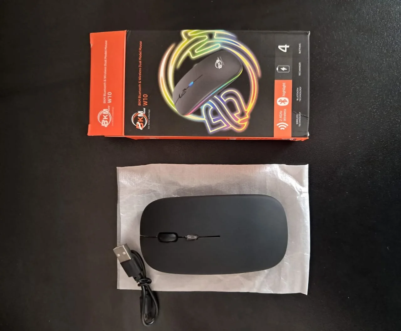 Pack Bureau : Support PC + Support Phone + Souris Sans fil Rechargeable + Tapis Souris