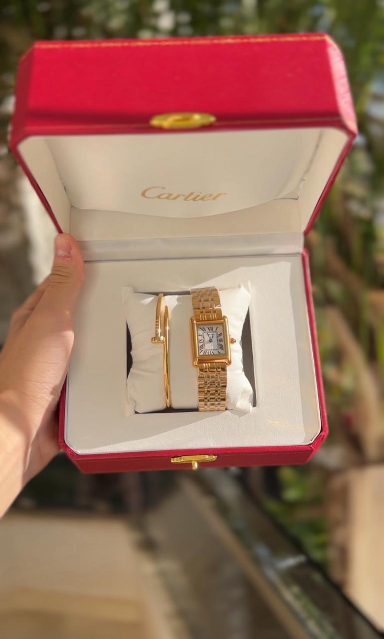 Cartier Tank Or Femme + Bracelet Cartier Diamond