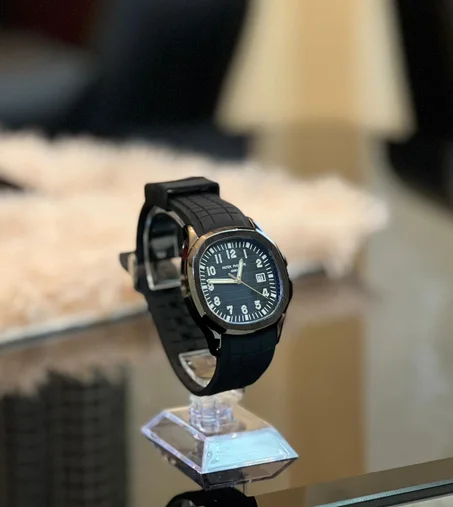Patek Philippe Aquanaut  full black– Style Luxe | Bracelet Rubber Noir | Montre Homme Élégante