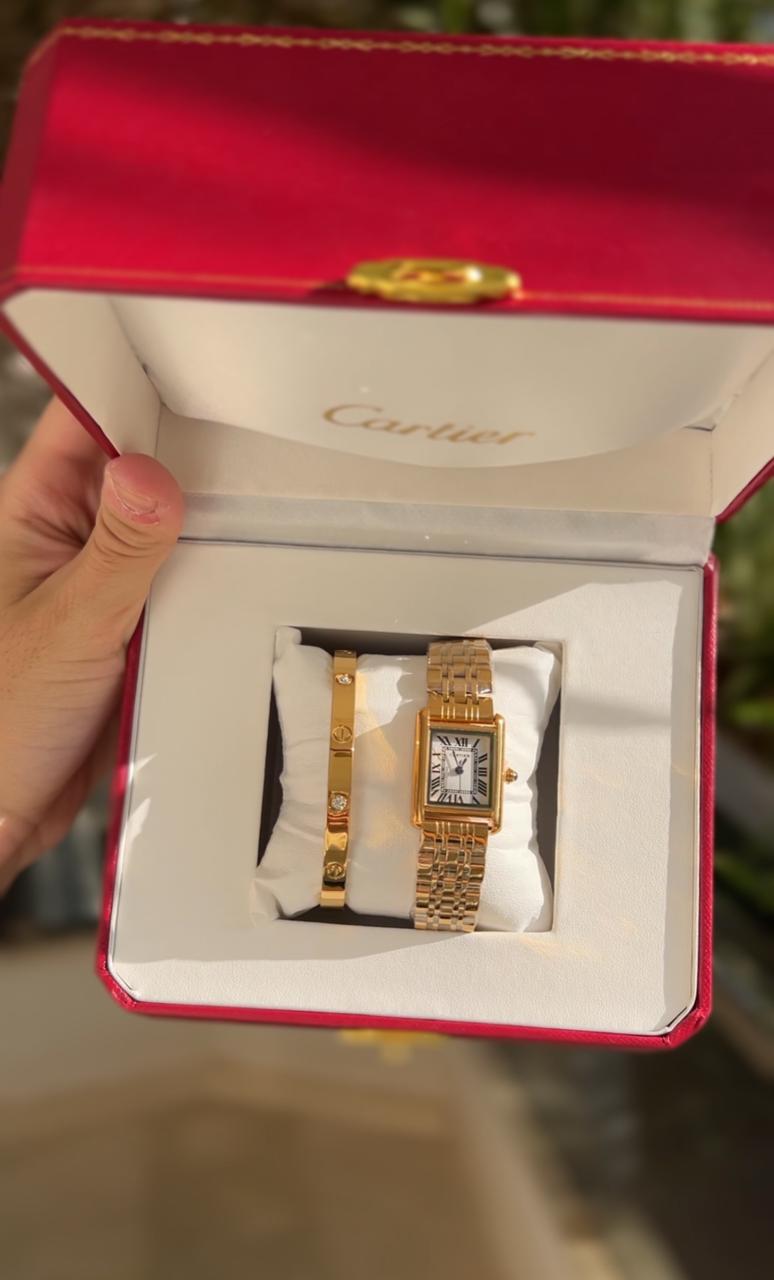 Cartier Tank Or Femme + Bracelet Cartier Diamond