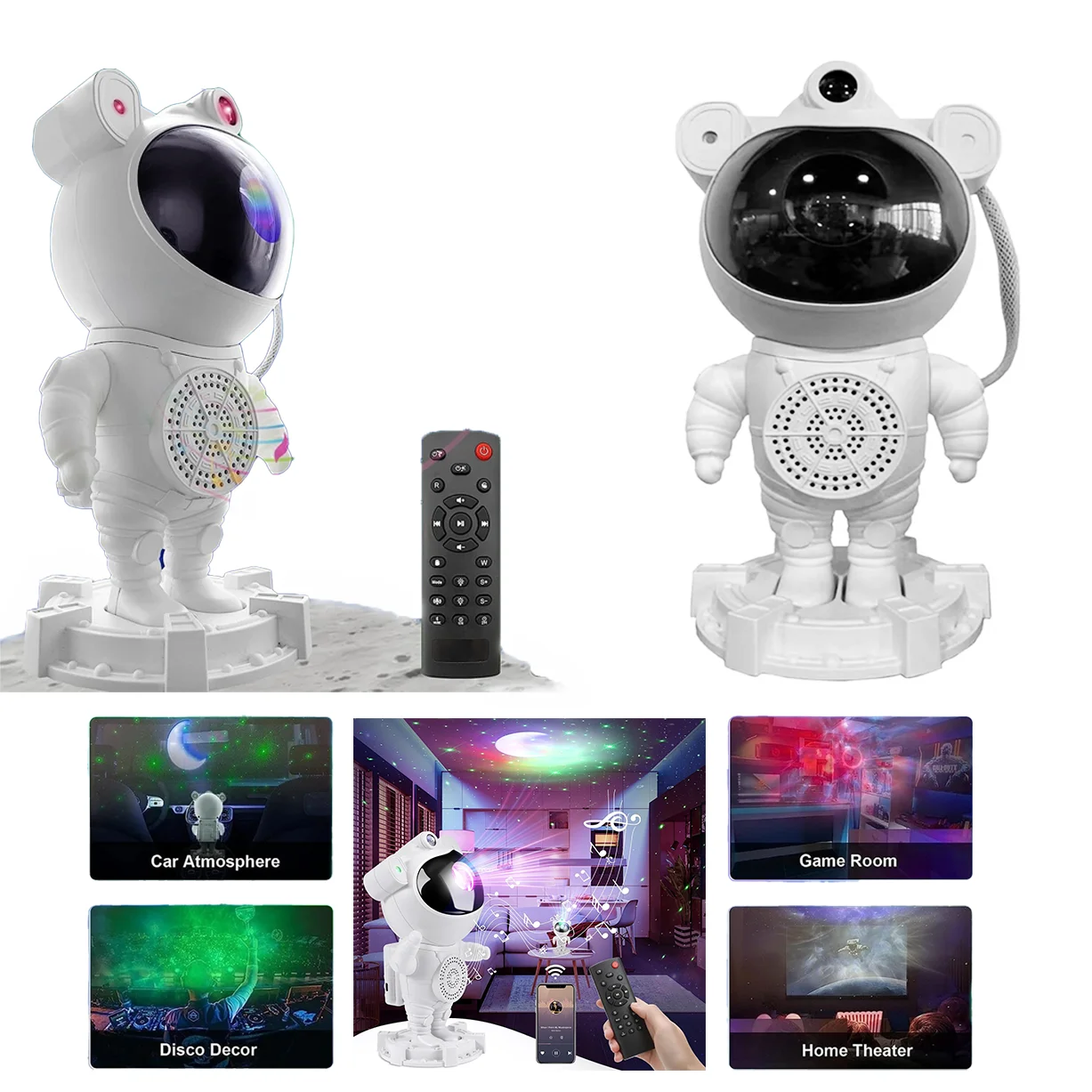 Projecteur Galaxie Astronaute avec Baffe Bluetooth Intégrée