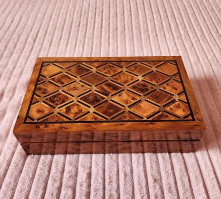 Handmade Thuya Wood Jewelry Box: Moroccan Keepsake Organizer (copy)