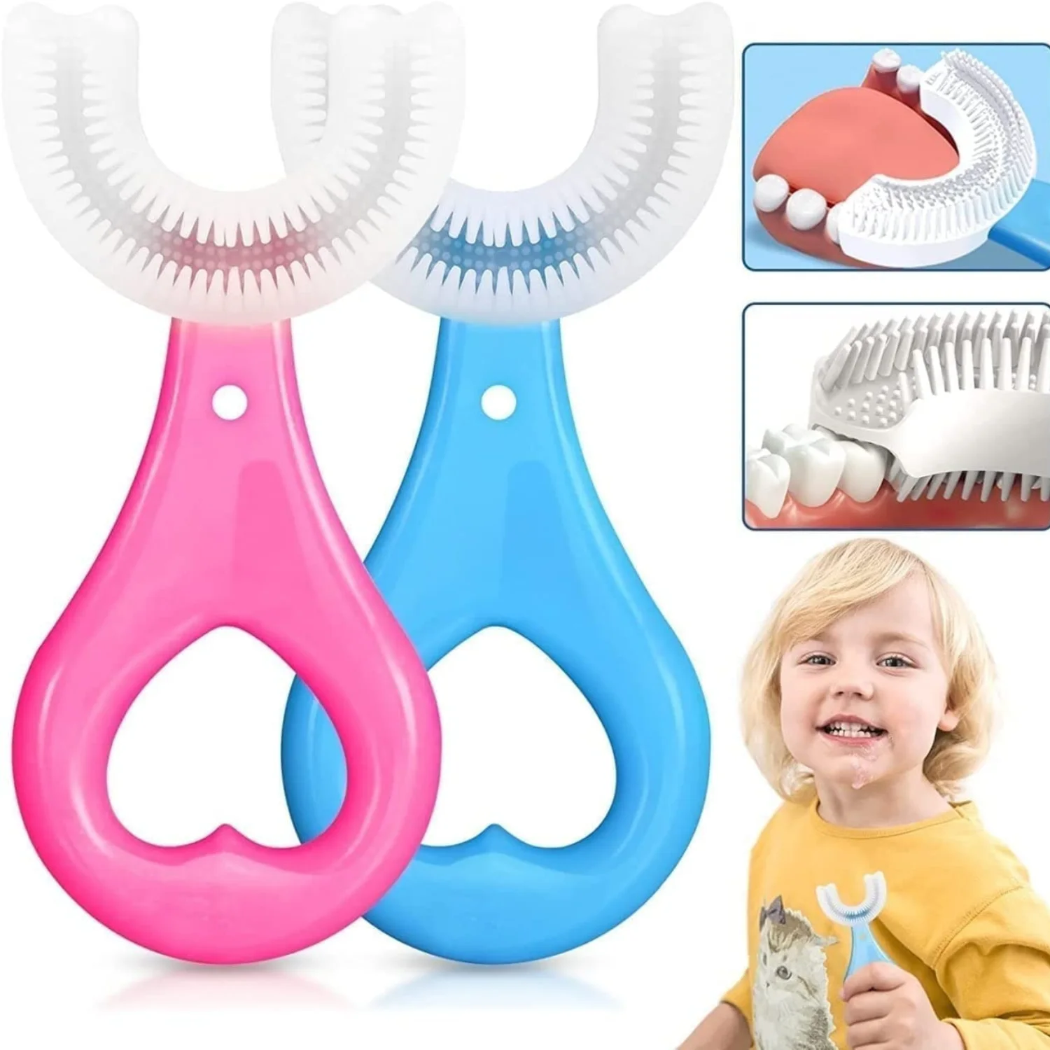 فرشاة أسنان للأطفال على شكل U